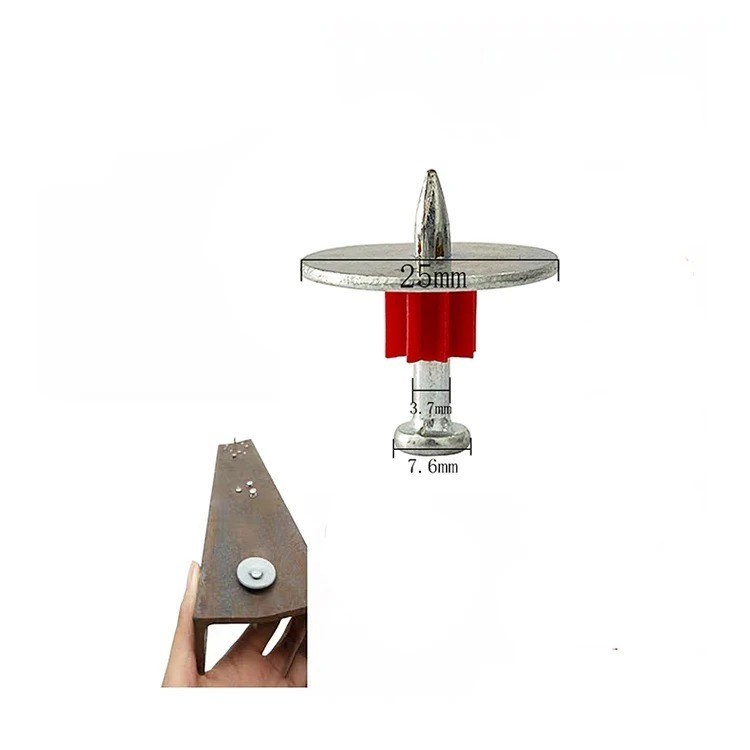 Pinos de PDW de cabeza plana para 301/301T Disparando pistolas de uñas 25mm de acero Lavadoras de uñas incluidas