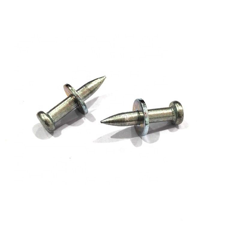 6.2mm Dia de la cabeza. Plata corona de acero martillo clavos de hormigón con acabado galvanizado y lavadora
