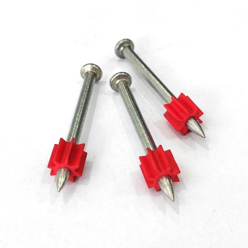 PD52 Pin de accionamiento de cabeza de acero de 52 mm para clavos de tiro de hormigón en una pistola de clavos accionada con polvo