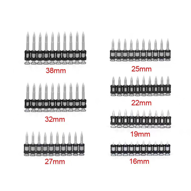 3.0mm Diámetro de la baraja Clavos de hormigón de alta dureza para pines de accionamiento de acero Fijaciones de hardware