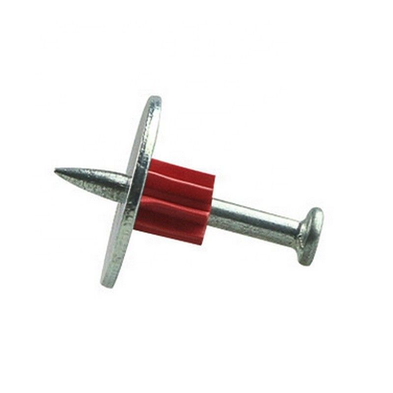 Clavos de hormigón con vara lisa tipo 300 pin de conducción de la cabeza y lavadora de metal de 25 mm